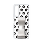 Slim Protection Case - STAND & RING RIBBON Silver［ Rune Naito - RUNE Flower - Black ］