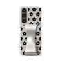 Slim Protection Case - STAND & RING RIBBON Silver［ Rune Naito - RUNE Flower - Black ］