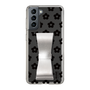 Slim Protection Case - STAND & RING RIBBON Silver［ Rune Naito - RUNE Flower - Black ］