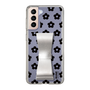 Slim Protection Case - STAND & RING RIBBON Silver［ Rune Naito - RUNE Flower - Black ］