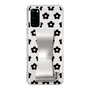 Slim Protection Case - STAND & RING RIBBON Silver［ Rune Naito - RUNE Flower - Black ］