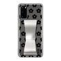 Slim Protection Case - STAND & RING RIBBON Silver［ Rune Naito - RUNE Flower - Black ］