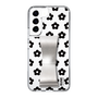 Slim Protection Case - STAND & RING RIBBON Silver［ Rune Naito - RUNE Flower - Black ］