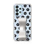 Slim Protection Case - STAND & RING RIBBON Silver［ Rune Naito - RUNE Flower - Black ］