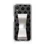 Slim Protection Case - STAND & RING RIBBON Silver［ Rune Naito - RUNE Flower - Black ］