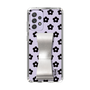 Slim Protection Case - STAND & RING RIBBON Silver［ Rune Naito - RUNE Flower - Black ］