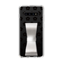 Slim Protection Case - STAND & RING RIBBON Silver［ Rune Naito - RUNE Flower - Black ］