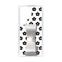 Slim Protection Case - STAND & RING RIBBON Silver［ Rune Naito - RUNE Flower - Black ］