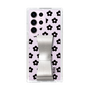 Slim Protection Case - STAND & RING RIBBON Silver［ Rune Naito - RUNE Flower - Black ］