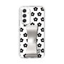 Slim Protection Case - STAND & RING RIBBON Silver［ Rune Naito - RUNE Flower - Black ］