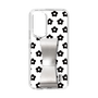 Slim Protection Case - STAND & RING RIBBON Silver［ Rune Naito - RUNE Flower - Black ］