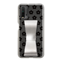 Slim Protection Case - STAND & RING RIBBON Silver［ Rune Naito - RUNE Flower - Black ］