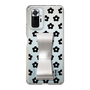 Slim Protection Case - STAND & RING RIBBON Silver［ Rune Naito - RUNE Flower - Black ］