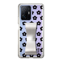 Slim Protection Case - STAND & RING RIBBON Silver［ Rune Naito - RUNE Flower - Black ］