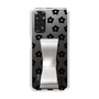 Slim Protection Case - STAND & RING RIBBON Silver［ Rune Naito - RUNE Flower - Black ］