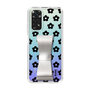 Slim Protection Case - STAND & RING RIBBON Silver［ Rune Naito - RUNE Flower - Black ］