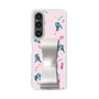 Slim Protection Case - STAND & RING RIBBON Silver［ HATSUNE MIKU - Ribbon - Instrumental - Pink ］