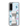 Slim Protection Case - STAND & RING RIBBON Silver［ HATSUNE MIKU - Ribbon - Instrumental - Blue ］