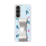 Slim Protection Case - STAND & RING RIBBON Silver［ HATSUNE MIKU - Ribbon - Instrumental - Blue ］
