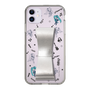 Slim Protection Case - STAND & RING RIBBON Silver［ HATSUNE MIKU - Ribbon - Instrumental - Monochrome ］