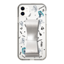 Slim Protection Case - STAND & RING RIBBON Silver［ HATSUNE MIKU - Ribbon - Instrumental - Monochrome ］