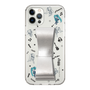 Slim Protection Case - STAND & RING RIBBON Silver［ HATSUNE MIKU - Ribbon - Instrumental - Monochrome ］