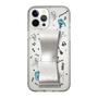 Slim Protection Case - STAND & RING RIBBON Silver［ HATSUNE MIKU - Ribbon - Instrumental - Monochrome ］