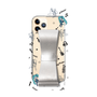 Slim Protection Case - STAND & RING RIBBON Silver［ HATSUNE MIKU - Ribbon - Instrumental - Monochrome ］