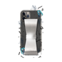 Slim Protection Case - STAND & RING RIBBON Silver［ HATSUNE MIKU - Ribbon - Instrumental - Monochrome ］