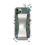 Slim Protection Case - STAND & RING RIBBON Silver［ HATSUNE MIKU - Ribbon - Instrumental - Monochrome ］