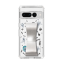 Slim Protection Case - STAND & RING RIBBON Silver［ HATSUNE MIKU - Ribbon - Instrumental - Monochrome ］