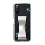Slim Protection Case - STAND & RING RIBBON Silver［ HATSUNE MIKU - Ribbon - Instrumental - Monochrome ］