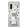 Slim Protection Case - STAND & RING RIBBON Silver［ HATSUNE MIKU - Ribbon - Instrumental - Monochrome ］