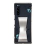 Slim Protection Case - STAND & RING RIBBON Silver［ HATSUNE MIKU - Ribbon - Instrumental - Monochrome ］