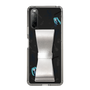 Slim Protection Case - STAND & RING RIBBON Silver［ HATSUNE MIKU - Ribbon - Instrumental - Monochrome ］