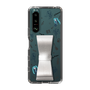 Slim Protection Case - STAND & RING RIBBON Silver［ HATSUNE MIKU - Ribbon - Instrumental - Monochrome ］