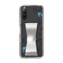 Slim Protection Case - STAND & RING RIBBON Silver［ HATSUNE MIKU - Ribbon - Instrumental - Monochrome ］