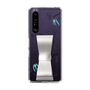 Slim Protection Case - STAND & RING RIBBON Silver［ HATSUNE MIKU - Ribbon - Instrumental - Monochrome ］