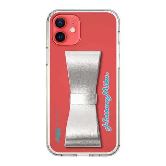 Slim Protection Case - STAND & RING RIBBON Silver［ HATSUNE MIKU - Ribbon - Logo ］