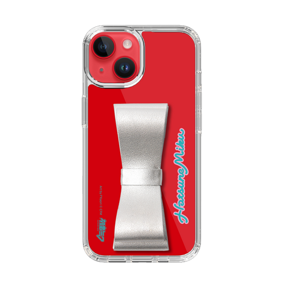 Slim Protection Case - STAND & RING RIBBON Silver［ HATSUNE MIKU - Ribbon - Logo ］