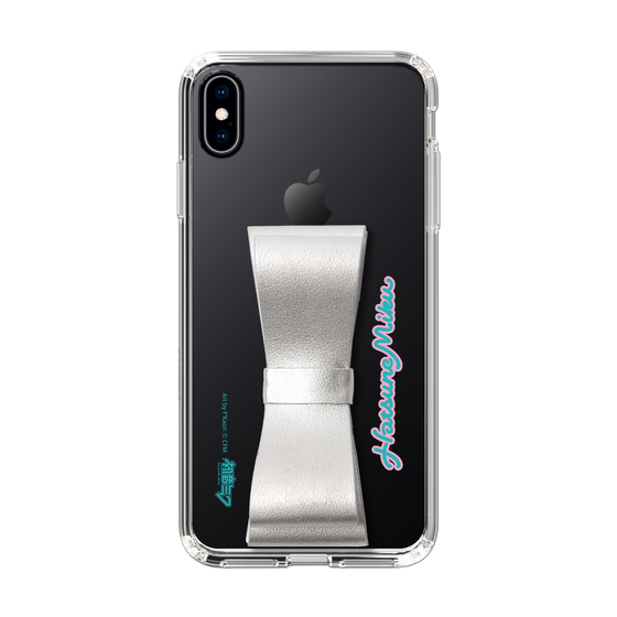 Slim Protection Case - STAND & RING RIBBON Silver［ HATSUNE MIKU - Ribbon - Logo ］