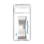 Slim Protection Case - STAND & RING RIBBON Silver［ HATSUNE MIKU - Ribbon - Logo ］