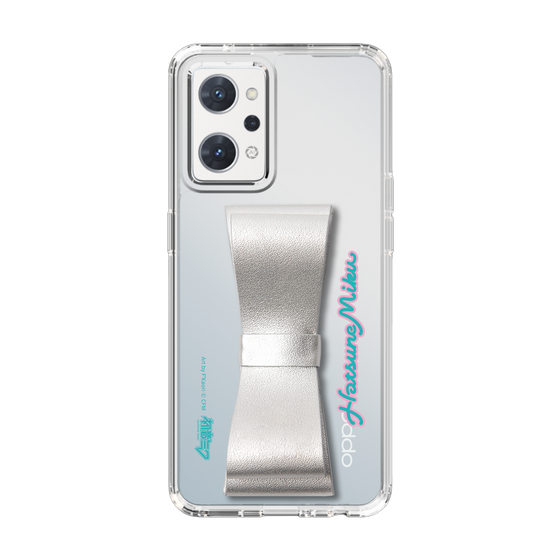 Slim Protection Case - STAND & RING RIBBON Silver［ HATSUNE MIKU - Ribbon - Logo ］