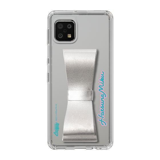 Slim Protection Case - STAND & RING RIBBON Silver［ HATSUNE MIKU - Ribbon - Logo ］
