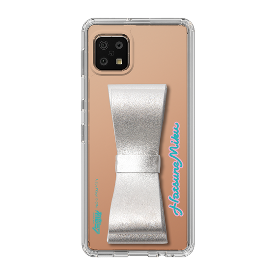 Slim Protection Case - STAND & RING RIBBON Silver［ HATSUNE MIKU - Ribbon - Logo ］