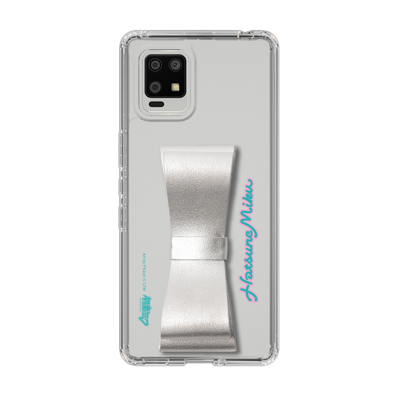 Slim Protection Case - STAND & RING RIBBON Silver［ HATSUNE MIKU - Ribbon - Logo ］