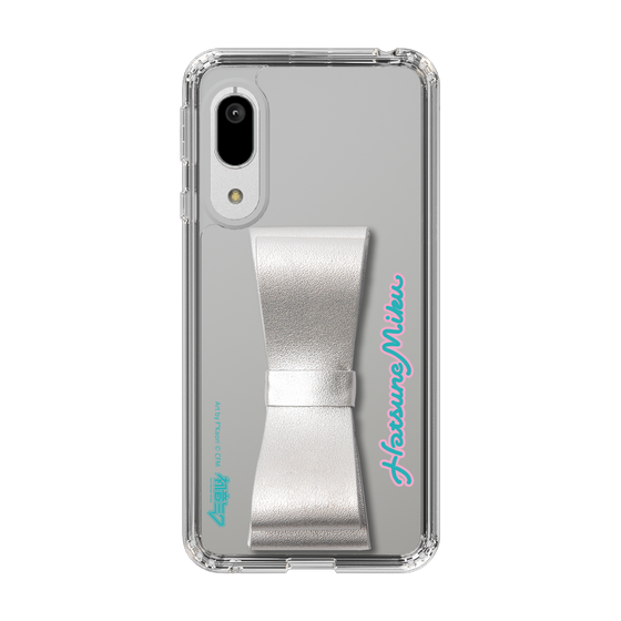 Slim Protection Case - STAND & RING RIBBON Silver［ HATSUNE MIKU - Ribbon - Logo ］