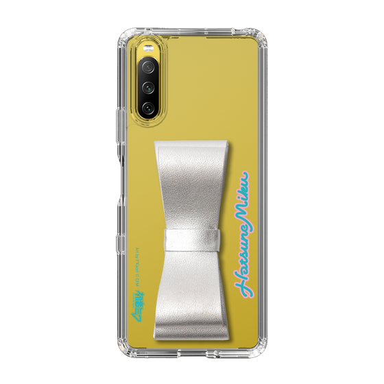 Slim Protection Case - STAND & RING RIBBON Silver［ HATSUNE MIKU - Ribbon - Logo ］