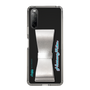 Slim Protection Case - STAND & RING RIBBON Silver［ HATSUNE MIKU - Ribbon - Logo ］