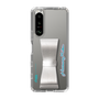 Slim Protection Case - STAND & RING RIBBON Silver［ HATSUNE MIKU - Ribbon - Logo ］